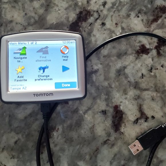 TomTom One N14644 GPS Device w/ USB Charging Cable - Picture 4 of 6